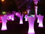 LED cocktail tables for party hire and event hire sunshine coast